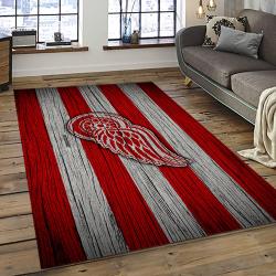 NHL Detroit Red Wings Hockey Team Logo Sport Carpet Rectangle Area Rug For Living Room DRW72