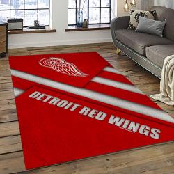 NHL Detroit Red Wings Hockey Team Logo Sport Carpet Rectangle Area Rug For Living Room DRW84