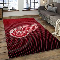 NHL Detroit Red Wings Hockey Team Logo Sport Carpet Rectangle Area Rug For Living Room DRW85