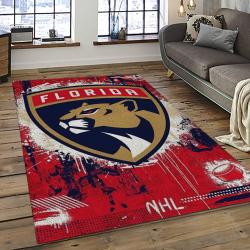 NHL Florida Panthers Hockey Team Logo Sport Carpet Rectangle Area Rug For Living Room FP04