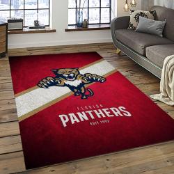 NHL Florida Panthers Hockey Team Logo Sport Carpet Rectangle Area Rug For Living Room FP07