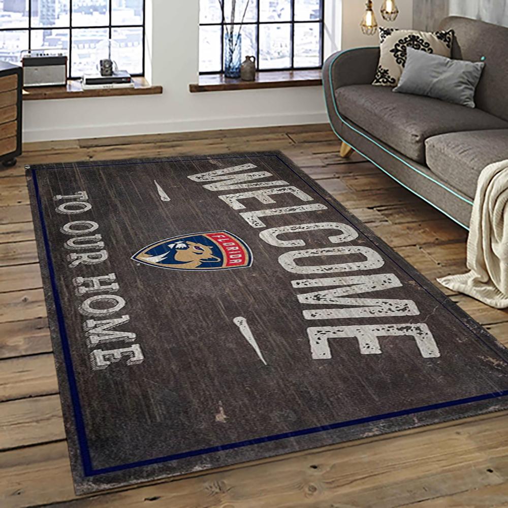 NHL Florida Panthers Hockey Team Logo Sport Carpet Rectangle Area Rug For Living Room FP12