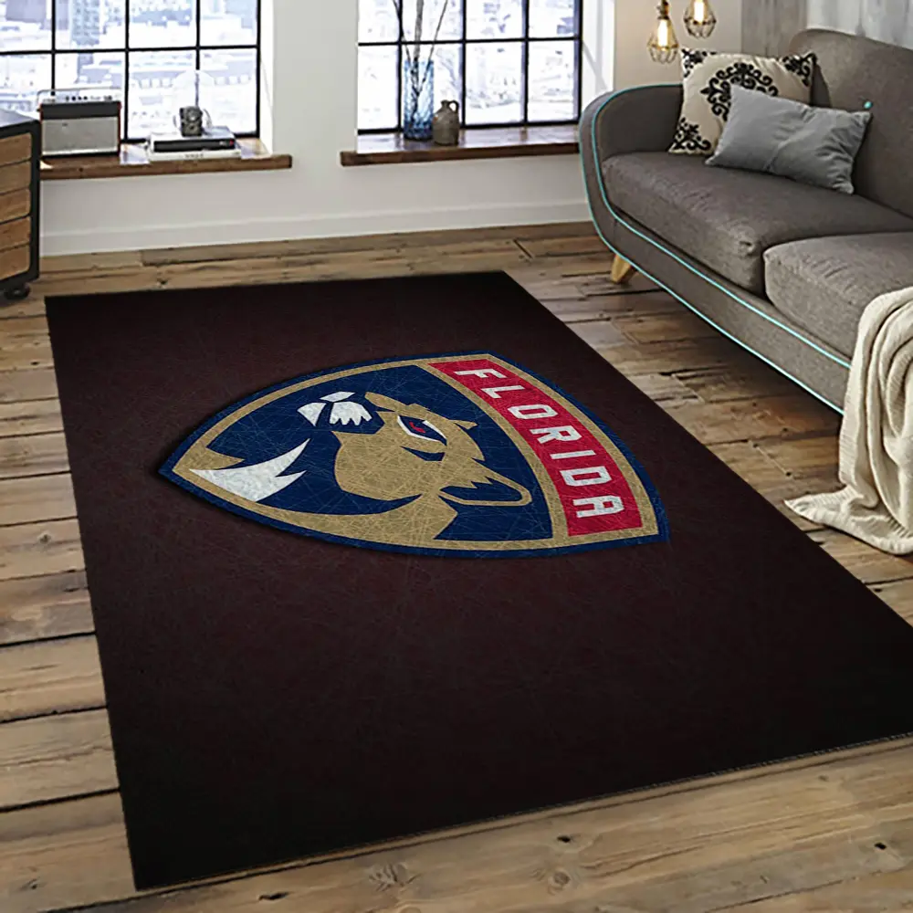 NHL Florida Panthers Hockey Team Logo Sport Carpet Rectangle Area Rug For Living Room FP24