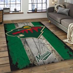 NHL Minnesota Wild Hockey Team Logo Sport Carpet Rectangle Area Rug For Living Room MW05