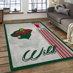 NHL Minnesota Wild Hockey Team Logo Sport Carpet Rectangle Area Rug For Living Room MW15