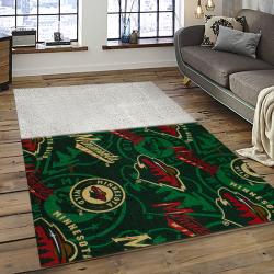 NHL Minnesota Wild Hockey Team Logo Sport Carpet Rectangle Area Rug For Living Room MW17