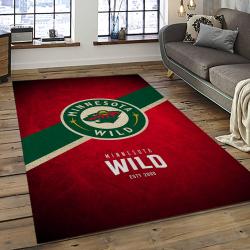 NHL Minnesota Wild Hockey Team Logo Sport Carpet Rectangle Area Rug For Living Room MW28