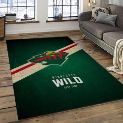 NHL Minnesota Wild Hockey Team Logo Sport Carpet Rectangle Area Rug For Living Room MW29