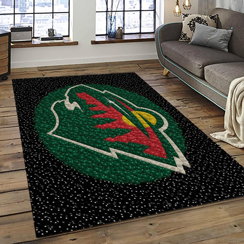 NHL Minnesota Wild Hockey Team Logo Sport Carpet Rectangle Area Rug For Living Room MW36