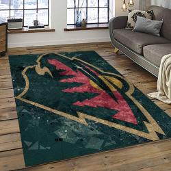 NHL Minnesota Wild Hockey Team Logo Sport Carpet Rectangle Area Rug For Living Room MW42