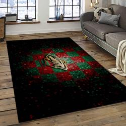 NHL Minnesota Wild Hockey Team Logo Sport Carpet Rectangle Area Rug For Living Room MW44