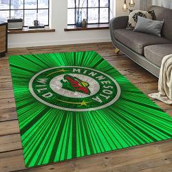 NHL Minnesota Wild Hockey Team Logo Sport Carpet Rectangle Area Rug For Living Room MW52
