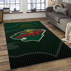NHL Minnesota Wild Hockey Team Logo Sport Carpet Rectangle Area Rug For Living Room MW54