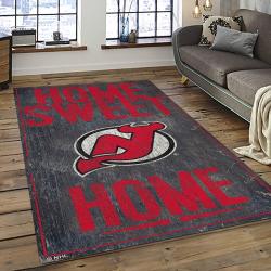 NHL New Jersey Devils Hockey Team Logo Sport Carpet Rectangle Area Rug For Living Room NJD06