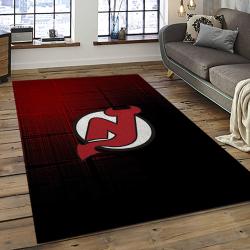 NHL New Jersey Devils Hockey Team Logo Sport Carpet Rectangle Area Rug For Living Room NJD26