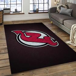 NHL New Jersey Devils Hockey Team Logo Sport Carpet Rectangle Area Rug For Living Room NJD27