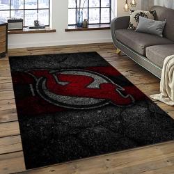 NHL New Jersey Devils Hockey Team Logo Sport Carpet Rectangle Area Rug For Living Room NJD31