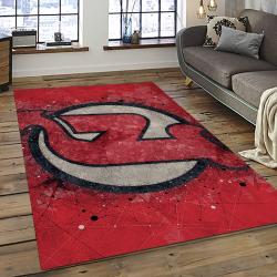 NHL New Jersey Devils Hockey Team Logo Sport Carpet Rectangle Area Rug For Living Room NJD33