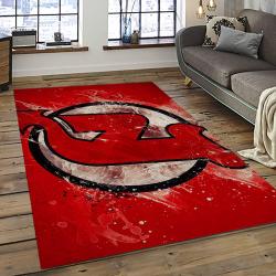 NHL New Jersey Devils Hockey Team Logo Sport Carpet Rectangle Area Rug For Living Room NJD35