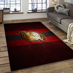 NHL New Jersey Devils Hockey Team Logo Sport Carpet Rectangle Area Rug For Living Room NJD43