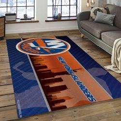 NHL New York Islanders Hockey Team Logo Sport Carpet Rectangle Area Rug For Living Room NYI12
