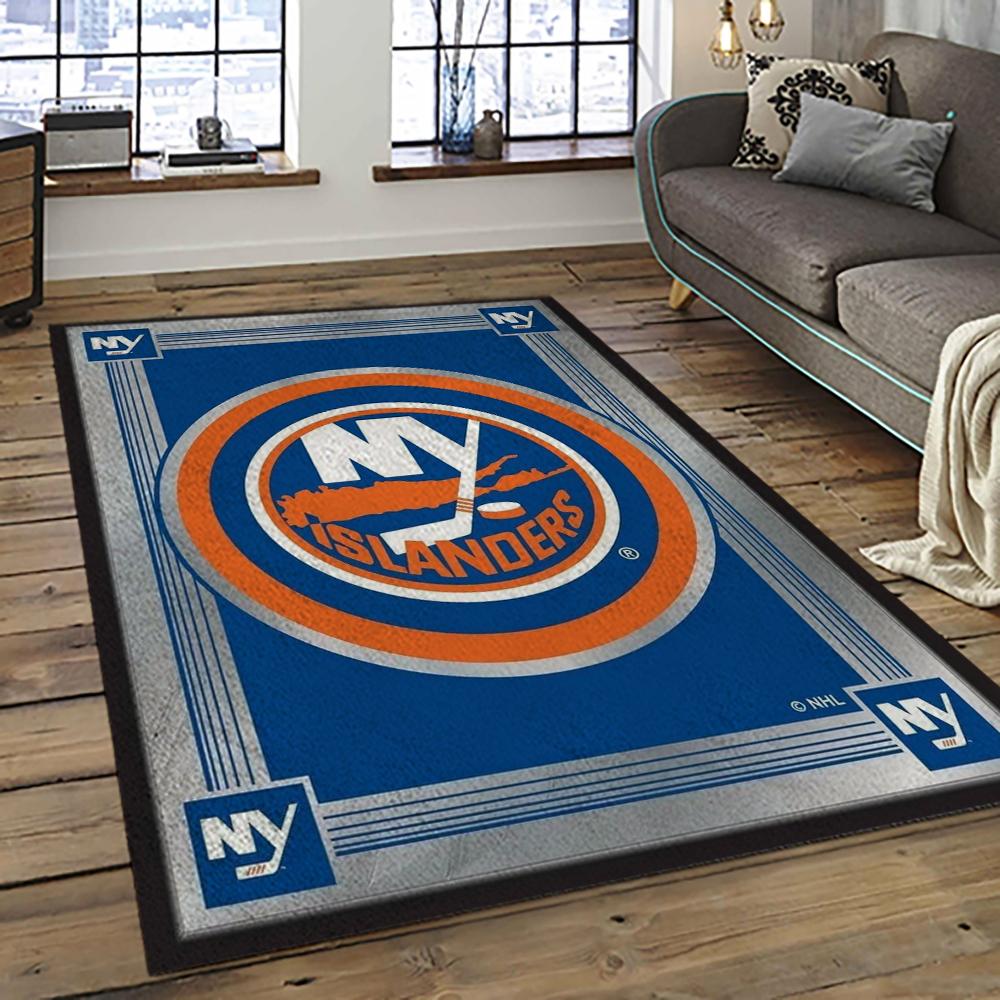 NHL New York Islanders Hockey Team Logo Sport Carpet Rectangle Area Rug For Living Room NYI13