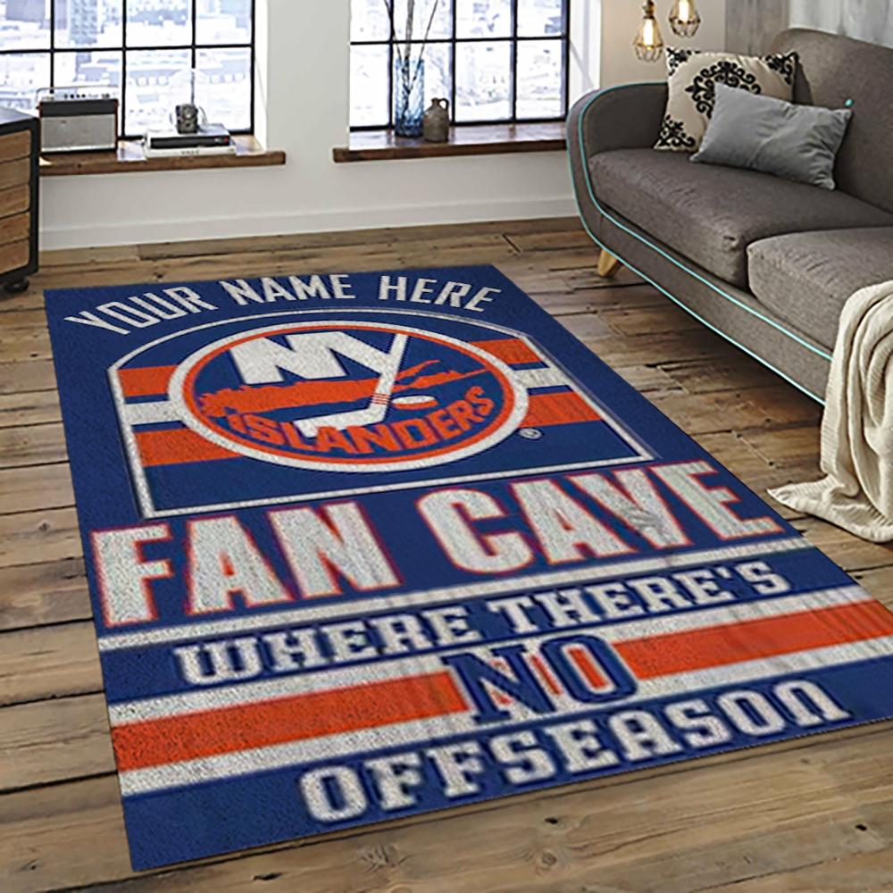 NHL New York Islanders Hockey Team Logo Sport Carpet Rectangle Area Rug For Living Room NYI19
