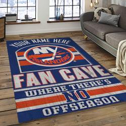 NHL New York Islanders Hockey Team Logo Sport Carpet Rectangle Area Rug For Living Room NYI19