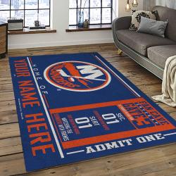 NHL New York Islanders Hockey Team Logo Sport Carpet Rectangle Area Rug For Living Room NYI22