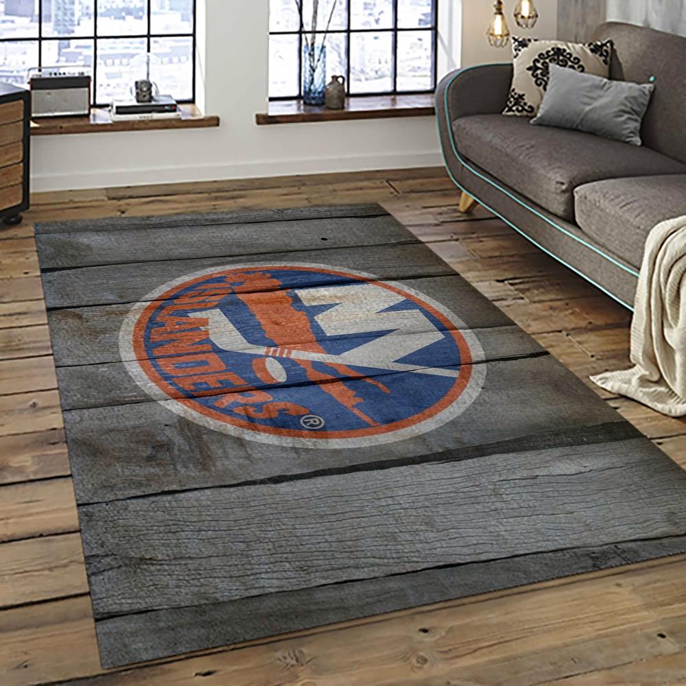 NHL New York Islanders Hockey Team Logo Sport Carpet Rectangle Area Rug For Living Room NYI26