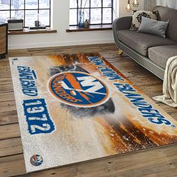 NHL New York Islanders Hockey Team Logo Sport Carpet Rectangle Area Rug For Living Room NYI31