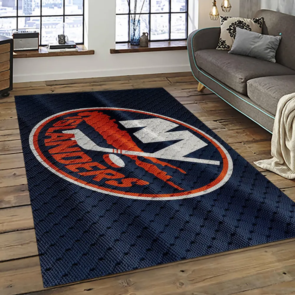 NHL New York Islanders Hockey Team Logo Sport Carpet Rectangle Area Rug For Living Room NYI40