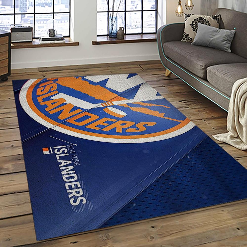 NHL New York Islanders Hockey Team Logo Sport Carpet Rectangle Area Rug For Living Room NYI56