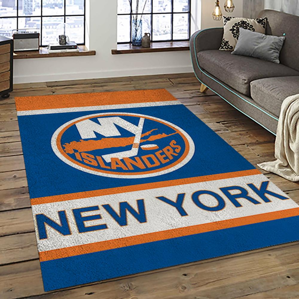 NHL New York Islanders Hockey Team Logo Sport Carpet Rectangle Area Rug For Living Room NYI68