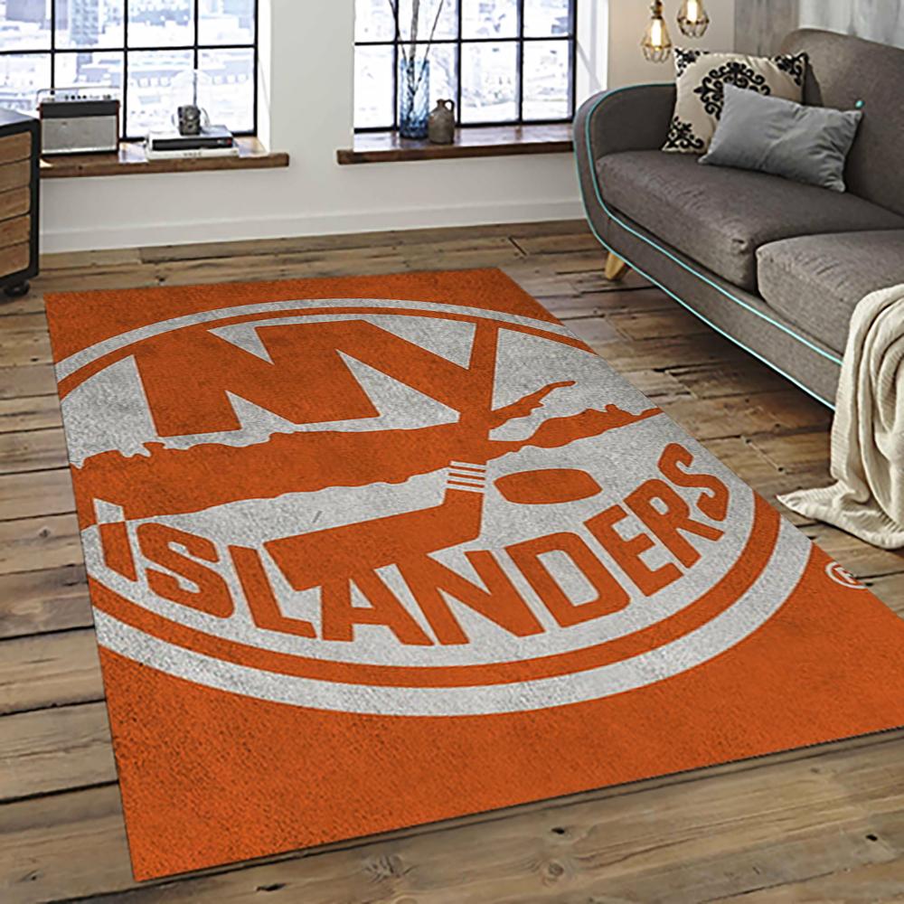 NHL New York Islanders Hockey Team Logo Sport Carpet Rectangle Area Rug For Living Room NYI69