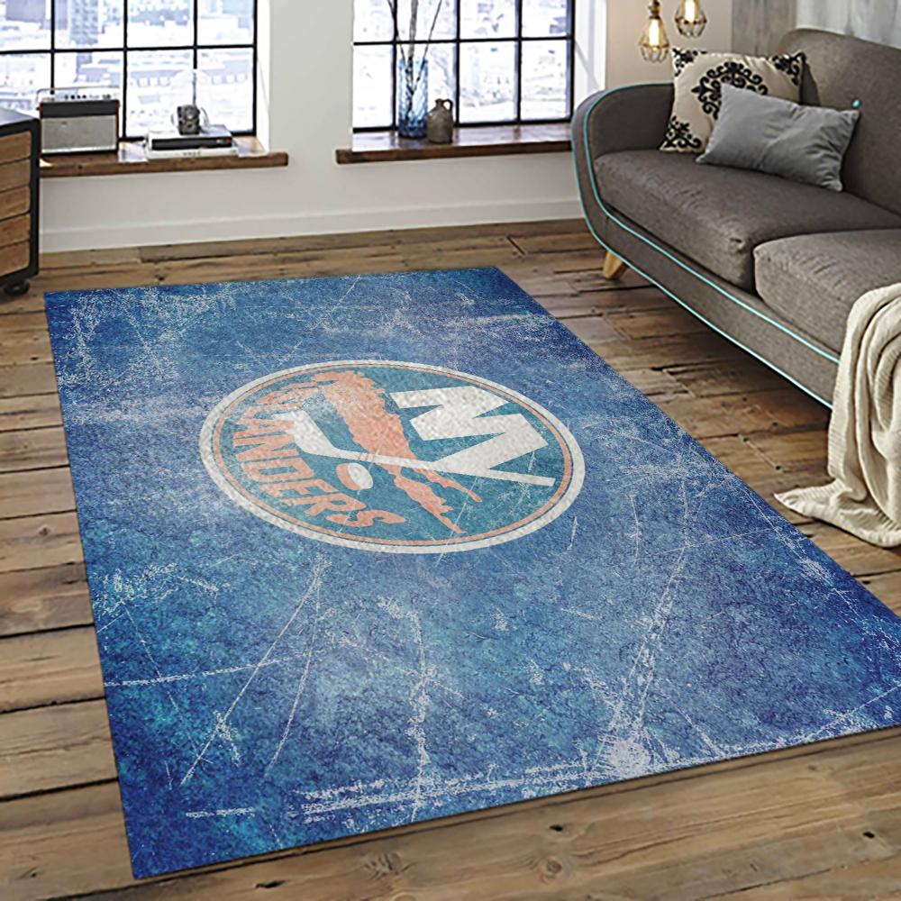 NHL New York Islanders Hockey Team Logo Sport Carpet Rectangle Area Rug For Living Room NYI72