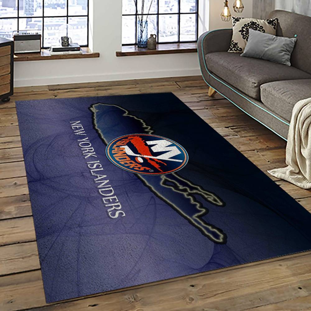 NHL New York Islanders Hockey Team Logo Sport Carpet Rectangle Area Rug For Living Room NYI73