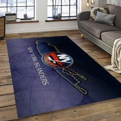 NHL New York Islanders Hockey Team Logo Sport Carpet Rectangle Area Rug For Living Room NYI73