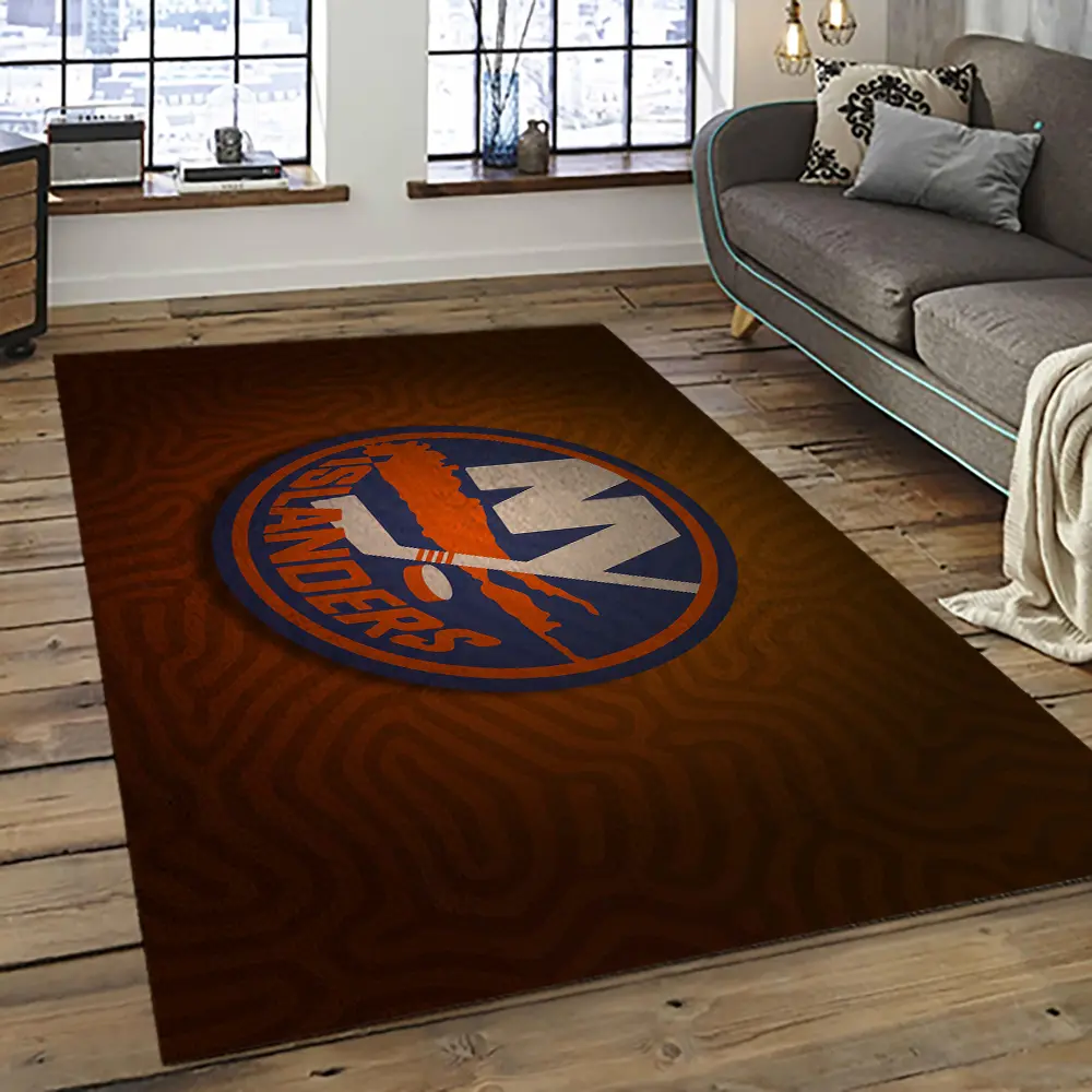 NHL New York Islanders Hockey Team Logo Sport Carpet Rectangle Area Rug For Living Room NYI74
