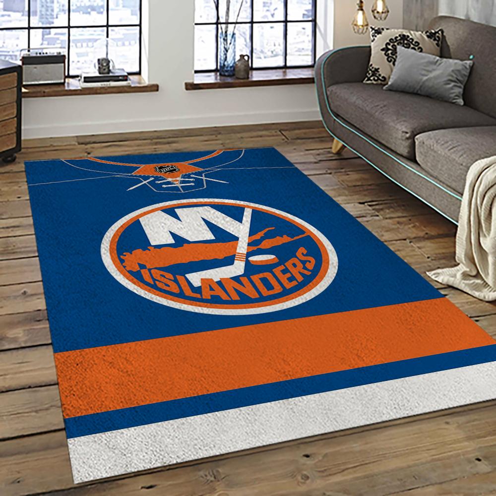 NHL New York Islanders Hockey Team Logo Sport Carpet Rectangle Area Rug For Living Room NYI78