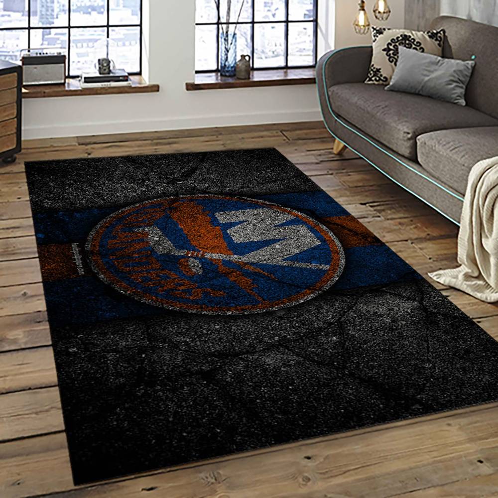 NHL New York Islanders Hockey Team Logo Sport Carpet Rectangle Area Rug For Living Room NYI87