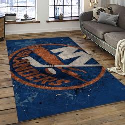 NHL New York Islanders Hockey Team Logo Sport Carpet Rectangle Area Rug For Living Room NYI89