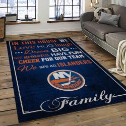 NHL New York Islanders Hockey Team Logo Sport Carpet Rectangle Area Rug For Living Room NYI9