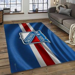 NHL New York Rangers Hockey Team Logo Sport Carpet Rectangle Area Rug For Living Room NYR02