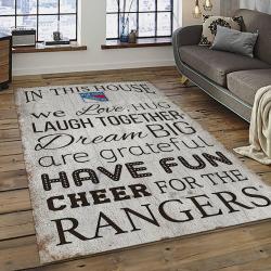 NHL New York Rangers Hockey Team Logo Sport Carpet Rectangle Area Rug For Living Room NYR06