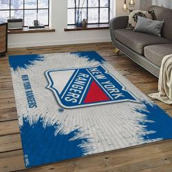 NHL New York Rangers Hockey Team Logo Sport Carpet Rectangle Area Rug For Living Room NYR09