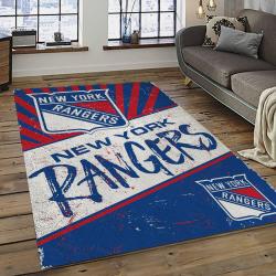 NHL New York Rangers Hockey Team Logo Sport Carpet Rectangle Area Rug For Living Room NYR11
