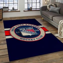 NHL New York Rangers Hockey Team Logo Sport Carpet Rectangle Area Rug For Living Room NYR17