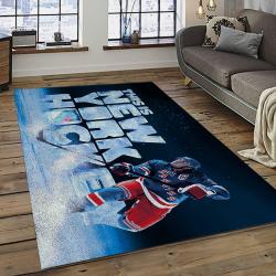 NHL New York Rangers Hockey Team Logo Sport Carpet Rectangle Area Rug For Living Room NYR26