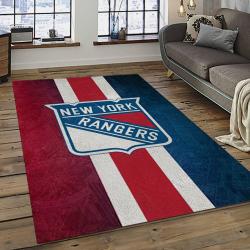 NHL New York Rangers Hockey Team Logo Sport Carpet Rectangle Area Rug For Living Room NYR27